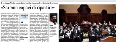 Il servizio su L'Unione Sarda del 7 maggio 2022 a pagina 7