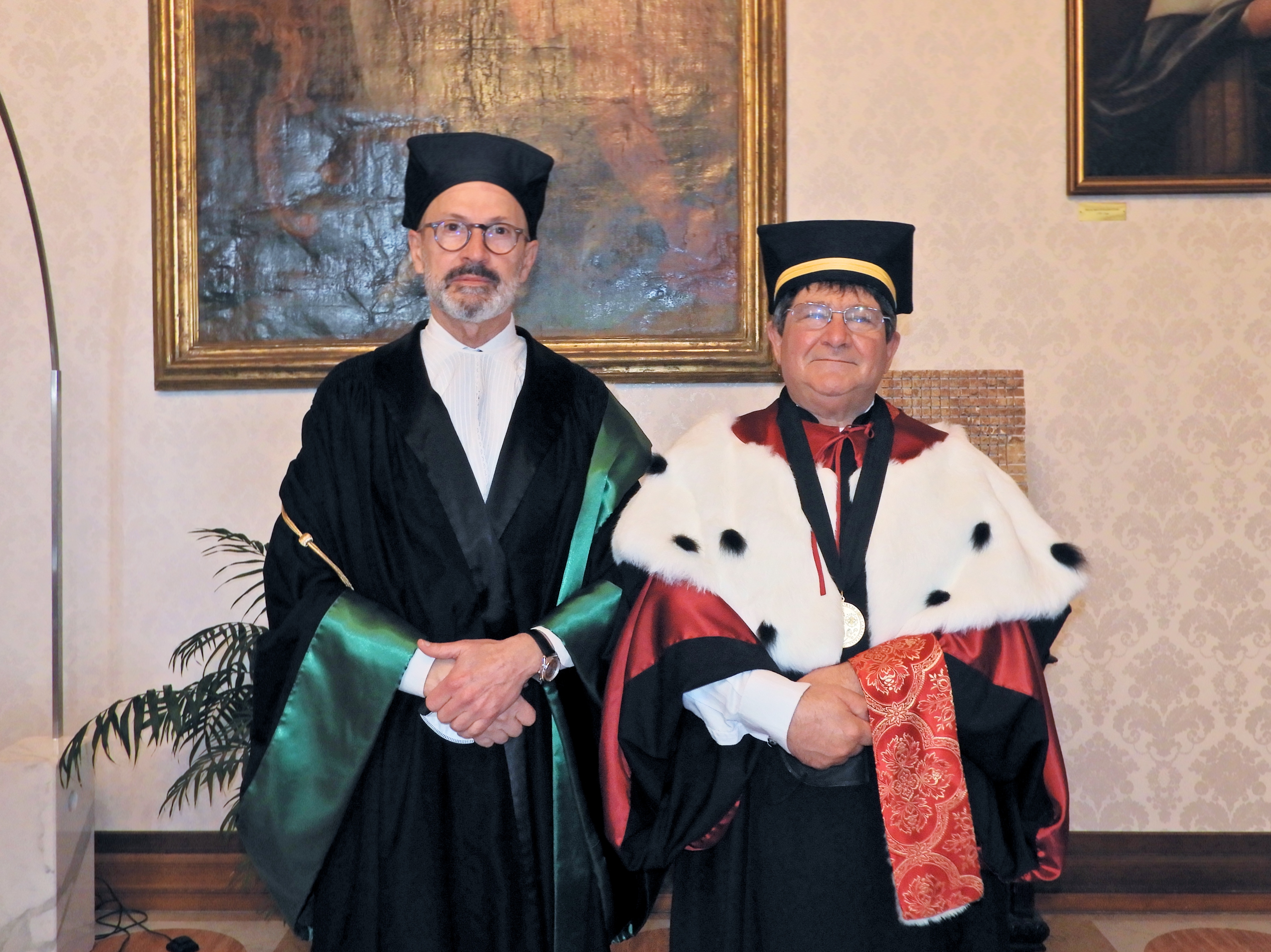 Il Rettore Francesco Mola e il Prorettore vicario Gianni Fenu