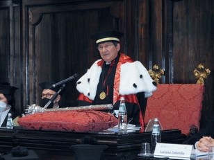 Un momento della relazione del Rettore