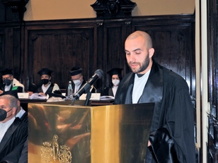 Francesco Stochino è intervenuto a nome degli studenti e delle studentesse di UniCa