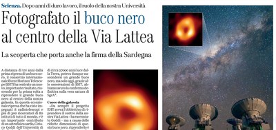 L'articolo su L'Unione Sarda del 13 maggio 2022 a pagina 45