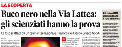 La notizia su La Nuova Sardegna del 13 maggio 2022 a pagina 9