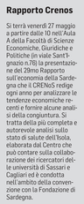 La notizia su L'Unione Sarda del 23 maggio 2022 a pagina 15