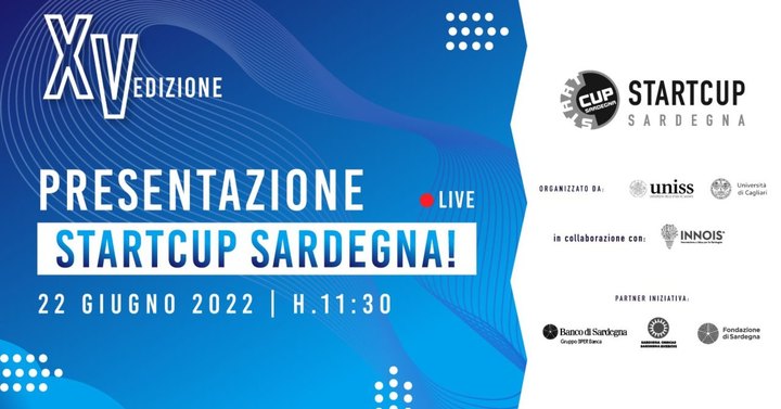 La locandina dell'evento di presentazione della Start Cup Sardegna