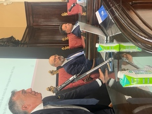 Una fase dell'intervento di Fabrizio Pilo