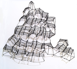 Un'opera di Franca Sonnino: Paese sulla collina, 1983