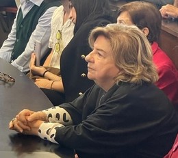 Un primo piano di Donatella Campus, compagna di vita del professor Faa