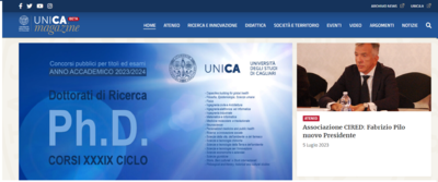 Home page del Magazine di UniCa