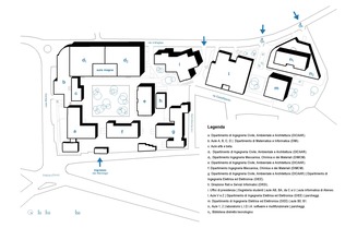 Planivolumetrico complesso Facoltà di Ingegneria e Architettura