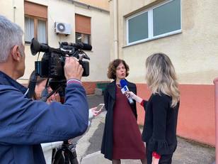 Piera Loi intervistata da Elena Laudante per il TG della RAI