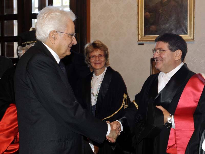 Il Presidente Mattarella e il prorettore Mola