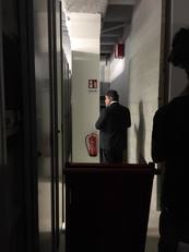 Francesco Pannofino gira una scena del film di Paolo Zucca "L'uomo che compr&ograve; la luna"