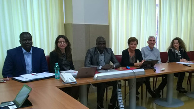 da sinistra: Birahim Gueye, Patrizia Modica, Seydou Sané, Alessandra Carucci, Stefano Usai, Carla Massidda