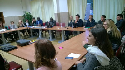 Cagliari, 30 novembre 2017 - Dibattito tra i professori senegalesi e gli studenti cagliaritani della facoltà di Economia