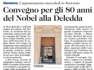 L'Unione Sarda di domenica 10 dicembre 2017