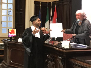 Il rettore si congratula con Tarek Abbassi