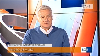 Sandro Demuro durante un'intervista al TgR della RAI