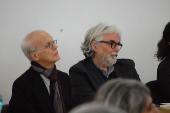 Antonello Sanna e Maurizio Memoli, membri della commissione di laurea questa mattina all'IPM di Quartucciu