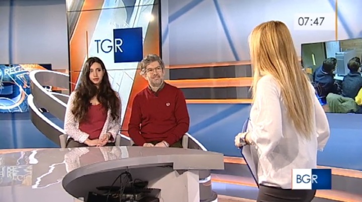 Laura Sotgiu e Antioco Floris intervistati da Chiara Zammitti durante "Buongiorno Regione"