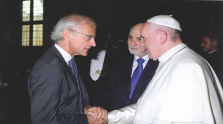 Il prof. Piero Schiavazzi e Papa Francesco