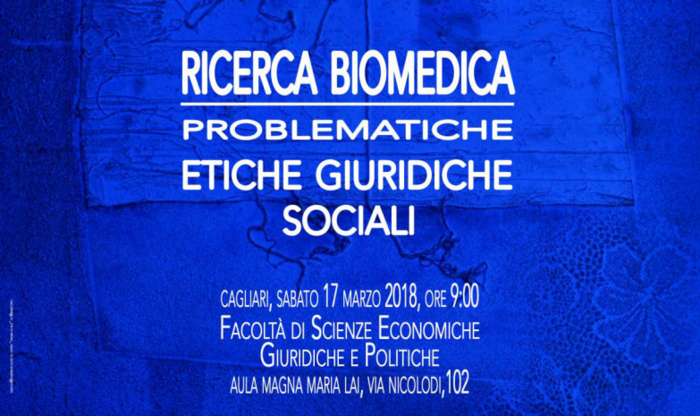 Sabato 17 marzo, il convegno "Ricerca Biomedica: problematiche etiche, giuridiche e sociali"